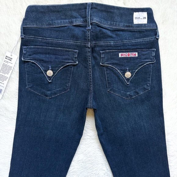 HUDSON Collin Midrise Bootcut Ankle Cropped Alexa Dark Wash Stretch Jeans - Picture 11 of 15